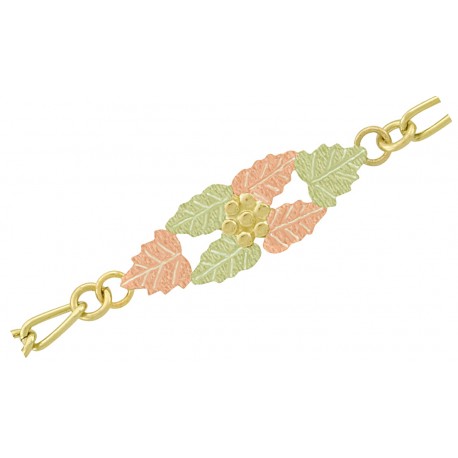 10K Black Hills Gold Leaves and Grape Cluster Bracelet