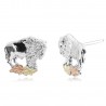 Black Hills Gold Sterling Silver Buffalo Post Earrings Small