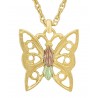 Lovely 10K Black Hills Gold Butterfly Pendant