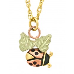 10K Black Hills Gold Small Lady Bug Pendant