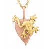 10K Black Hills Gold Rose Gold Leaf with Frog