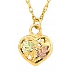 10K Black Hills Gold Openwork Heart Pendant