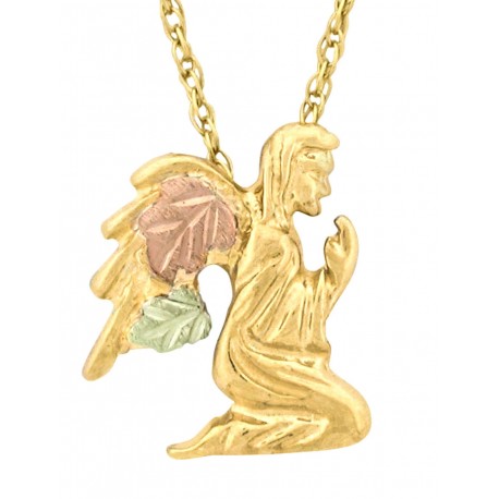 10K Black Hills Gold Angel Pendant