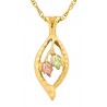 10K Black Hills Gold Leaf Shape Pendant