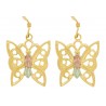 10K Black Hills Gold Dangle Butterfly Earrings