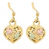 10K Black Hills Gold Openwork Heart Earrings