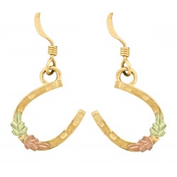 10K Black Hills Gold Horseshoe Earrings