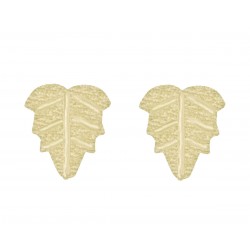 Mini 10K Black Hills Gold Leaf Earrings