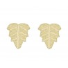 Mini 10K Black Hills Gold Leaf Earrings