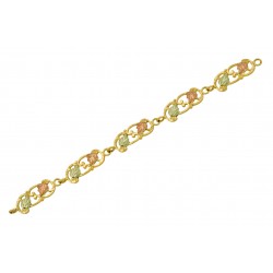 Lovely 10K Black Hills Gold Ladies Bracelet 7 Inch