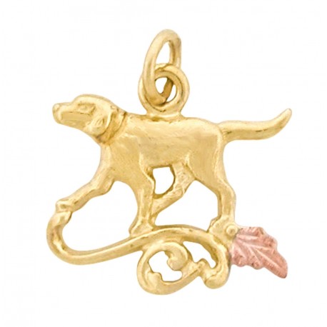 10K Black Hills Gold Dog Charm