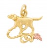 10K Black Hills Gold Dog Charm