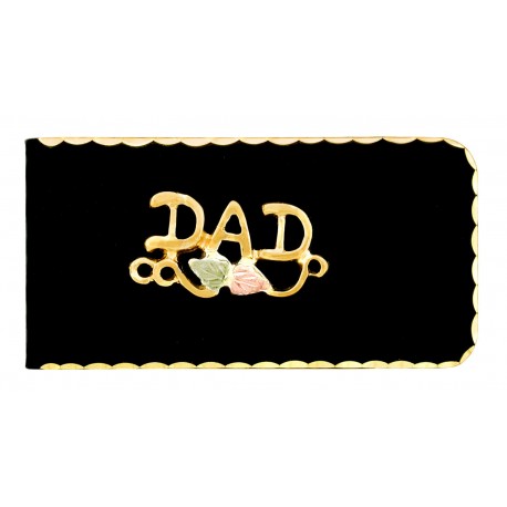 Black Hills Gold on Black Powder Coated Money Clip DAD