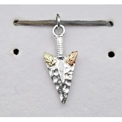 Black Hills Gold Sterling Silver Arrowhead Charm