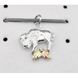 Black Hills Gold Sterling Silver Bison Charm