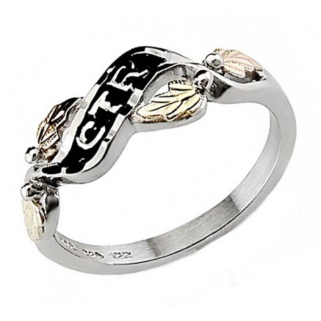 Black Hills Gold Sterling Silver CTR Ring 