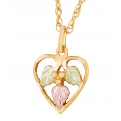 Landstrom's 10K Black Hills Gold Mini Heart Pendant with Chain