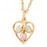 Landstrom's 10K Black Hills Gold Mini Heart Pendant with Chain