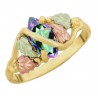 10K Black Hills Gold Ladies Ring with Marquise Mystic Topaz