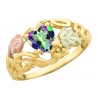 Pretty 10K Black Hills Gold Ladies Ring with Mystic Topaz