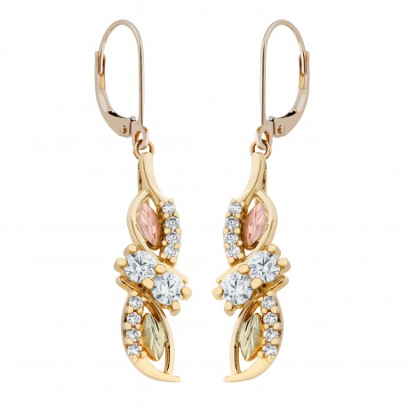 Landstrom’s 10K Yellow Gold Diamond Dangle Earrings
