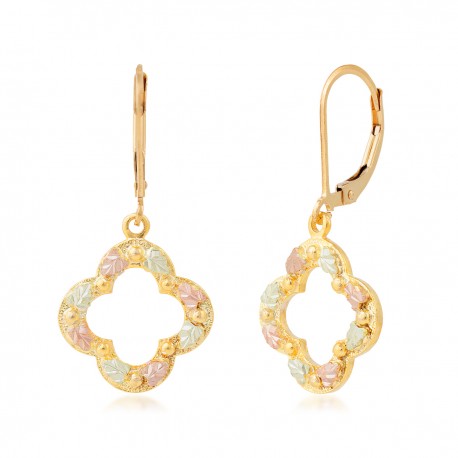 Landstrom’s 10K Gold Alahambra Leverback Earrings