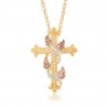 Landstrom’s 10K Yellow Gold Hammered Florentine Cross Pendant