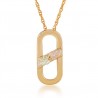 Landstrom’s 10K Yellow Gold Paperclip Pendant
