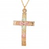 Landstrom’s 10K Yellow Gold Cross Pendant w Grape Clusters
