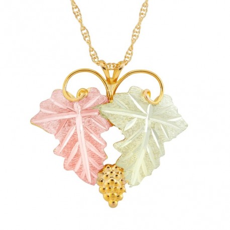Landstrom’s 10K Yellow Gold Vines & Grape Cluster Pendant