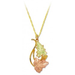 Landstrom’s 10K Yellow Gold Freeform Pendant w Grape Cluster
