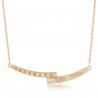 Landstrom’s 10K Yellow Gold Bypass Necklace w CZ