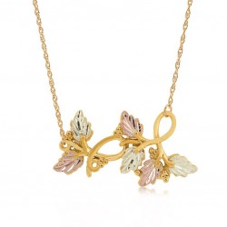 Landstrom’s 10K Yellow Gold Vine Work and Grape Clusters Necklace