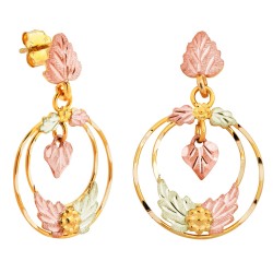 Mt. Rushmore 10K Yellow Black Hills Gold Earrings