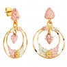 Mt. Rushmore 10K Yellow Black Hills Gold Earrings