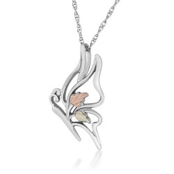 Mt. Rushmore Black Hills Sterling Silver Butterfly Pendant