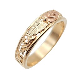 10K Black Hills Gold Lace Ladies Ring