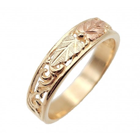 10K Black Hills Gold Lace Ladies Ring