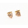 Mini 10K Black Hills Gold Rose Gold Leaves Earrings