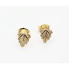 Mini 10K Black Hills Gold Leaf Earrings