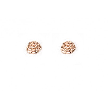 Mini 10K Black Hills Gold Rose Gold Rose Earrings