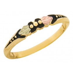 10K Black Hills Gold Antiqued Thin Ladies Ring
