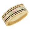 10K Black Hills Gold Ladies Wide Wedding Band Ring