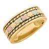10K Black Hills Gold Mens Wedding Band Ring