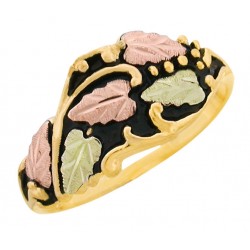 Antiqued 10K Black Hills Gold Ladies Ring