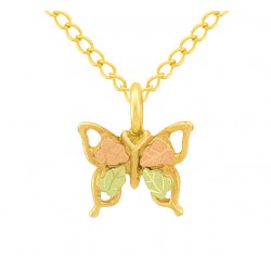 10K Black Hills Gold Small Butterfly Pendant