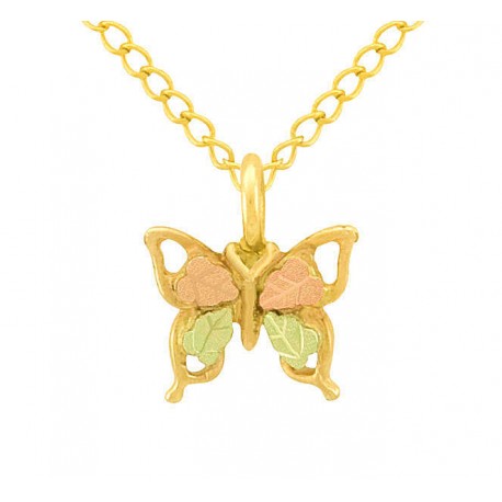 10K Black Hills Gold Small Butterfly Pendant