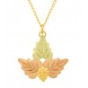 10K Black Hills Gold Small Leaf & Grape Cluster Pendant