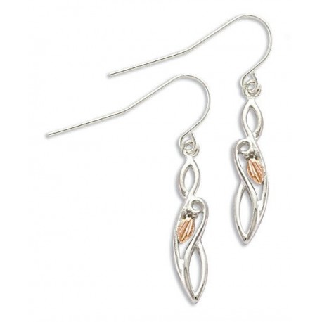 Landstrom's Sterling Silver Freeform Dangle Earrings on Shepherd Hooks
