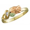 10K BLACK HILLS GOLD .05 TW DIAMOND ROSE RING for LADIES